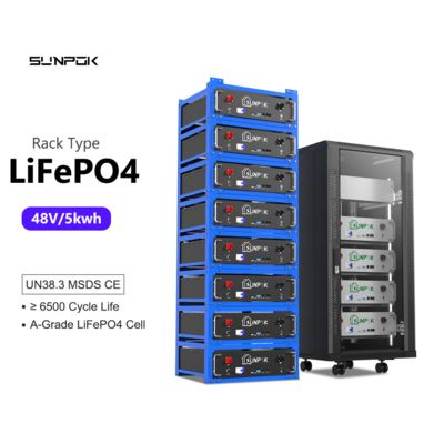 48V 51.2V Rack Mounted Lithium Ion Battery 5kWh 10kWh Home Energy Storage System 48V Solar LiFePO4 Battery Pack