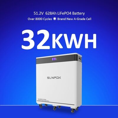 Factory Customization 51.2V 600Ah Rechargeable LiFePO4 Split Wall-Mounted 10-Year Warranty 30kWh Lithium Battery