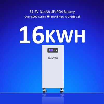 51.2V Lifepo4 Lithium Battery 300AH 15KWH 16KWH Solar Battery Storage Complete Solar System for Home