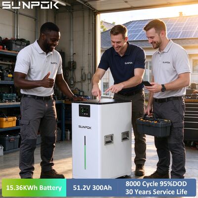 SUNPOK Wholesale Off-grid 51.2v 300ah Solar Lithium for Home Energy Storage System 300ah 15kwh Battery