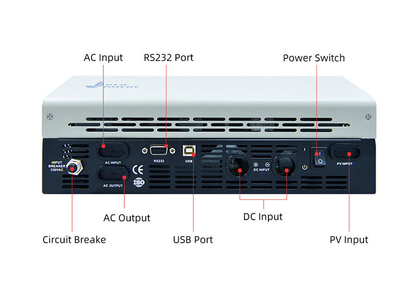 Дисплей LCD с одиночной фазы инвертора 5kw 3kw 230V решетки для солнечной энергии