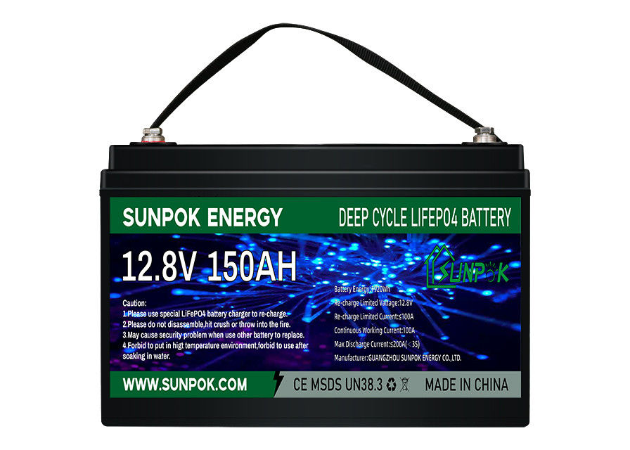 Облегченная батарея лития цикла LiFePo4 12V 100Ah глубокая для RV с модулем Bluetooth