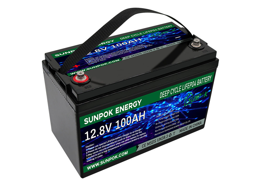 Облегченная батарея лития цикла LiFePo4 12V 100Ah глубокая для RV с модулем Bluetooth