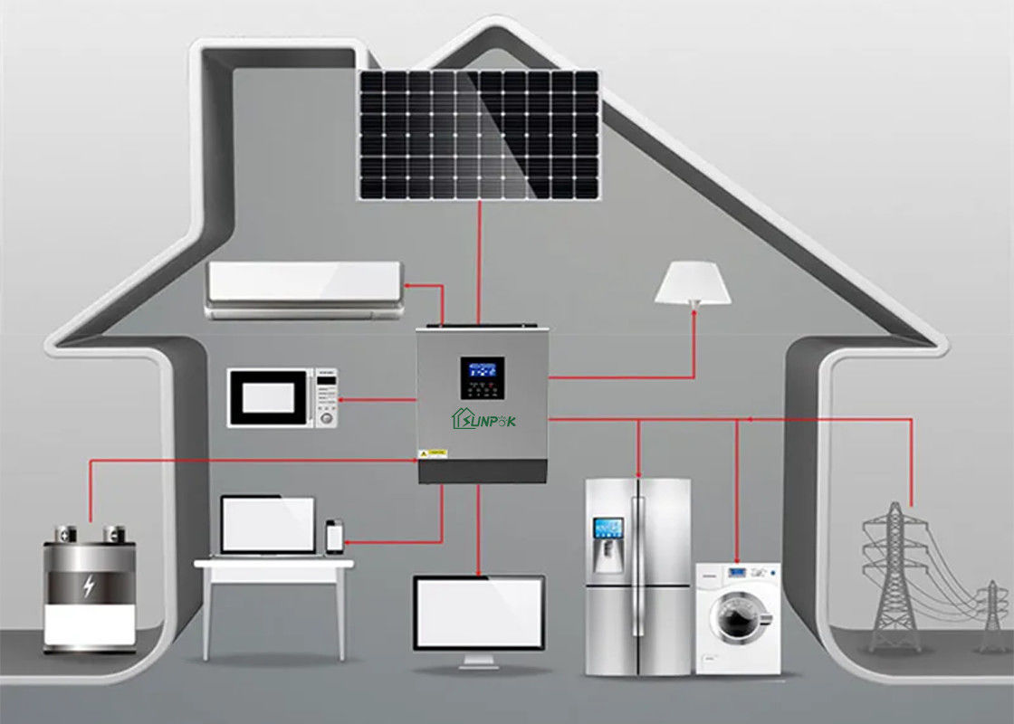 IP32 с инвертора решетки определяя размер 5kw 8kw 10kw 12kw с регулятором обязанности Mppt солнечным