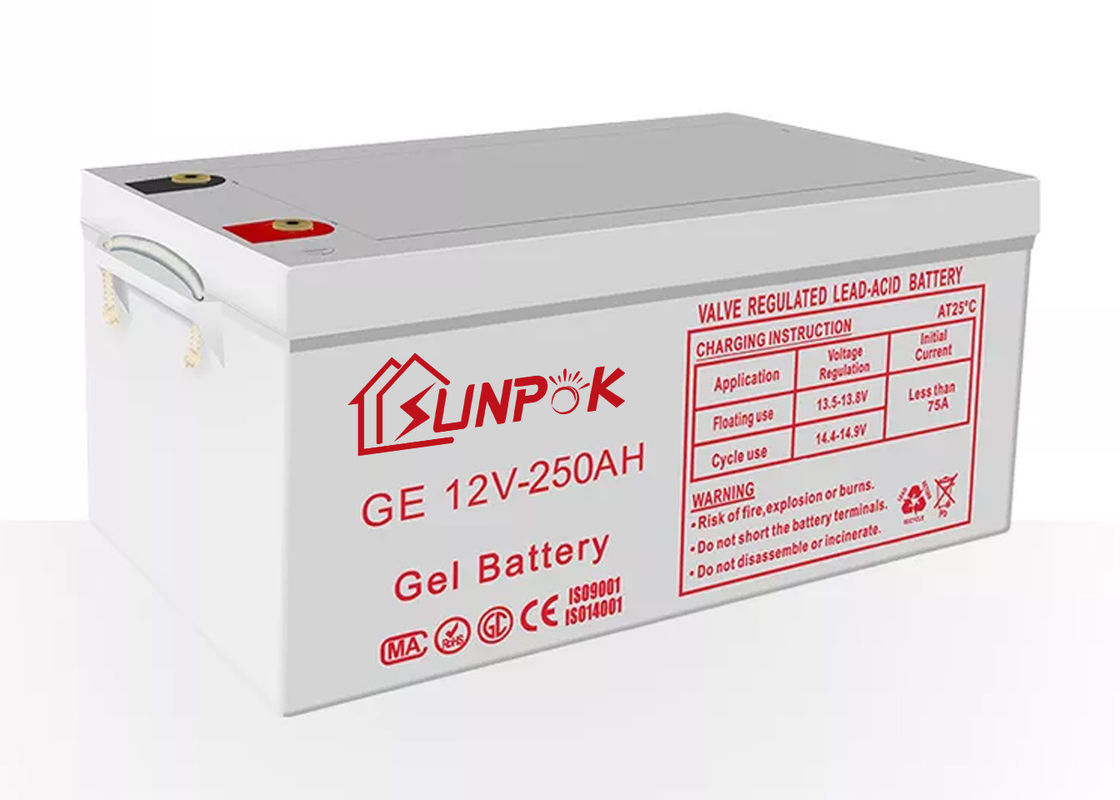 Аккумулятор батарей 12v 200ah 250ah солнечного глубокого геля цикла свинцовокислотный солнечный