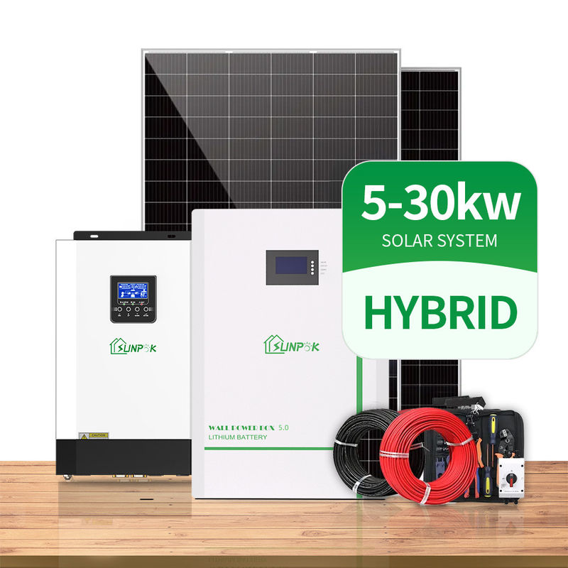 Гибрид с солнечной энергии дома системы 5KW 10KW 15KW 20KW 30KW 50KW панели солнечных батарей решетки