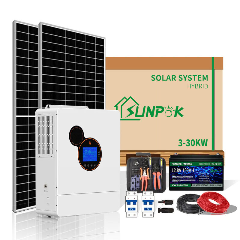 Поставка солнечной энергии возобновляющей энергии солнечная 3KW 5KW 10KW систем солнечной энергии домочадца Sunpok