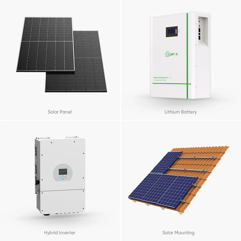 Система Sunpok 3kw 5kw 10kw солнечная домашняя система солнечной энергии 10 Kw для Prefab домов
