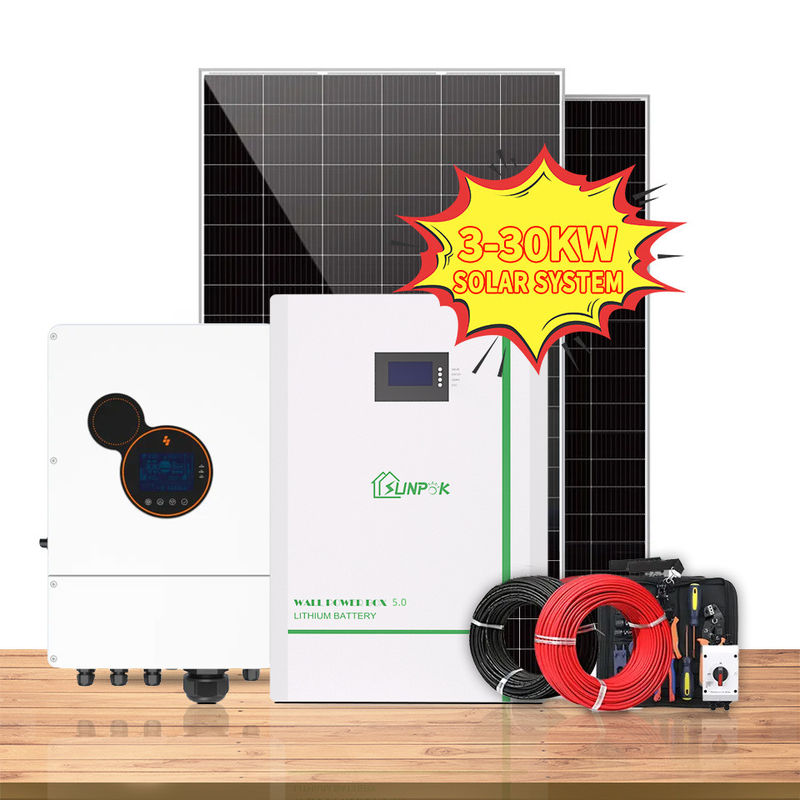 Свинцовокислотное полное с инвертора солнечной системы 5KW 6KW 8KW 10KW решетки гибридного для дома