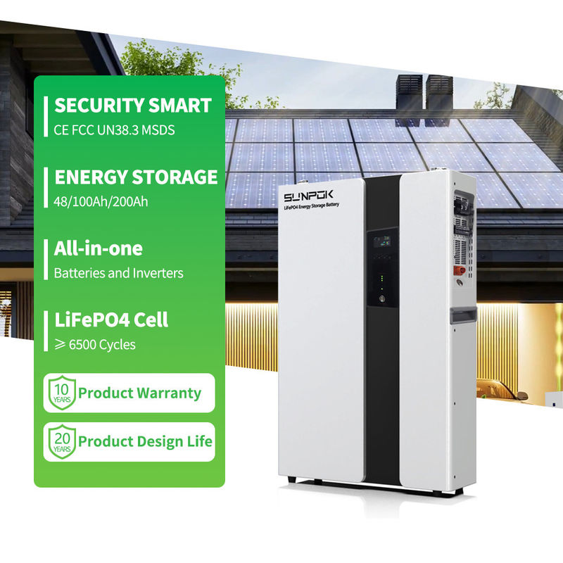 Система хранения домашних батарей Sunpok Energy All-in-one для солнечных литийных батарей