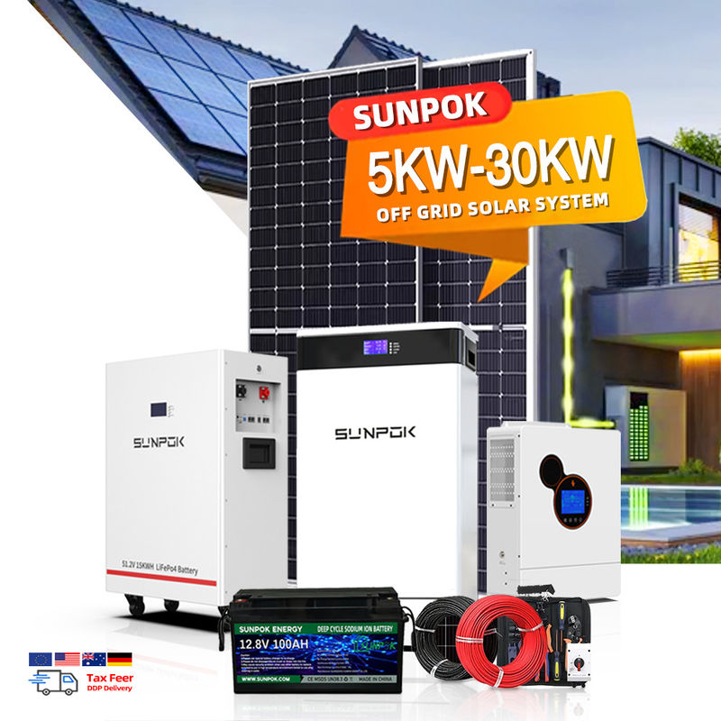 Система солнечной энергии на нераспределенной сети 6Kw 10Kw 15Kw 20Kw 10000W Гибридная система солнечной энергии