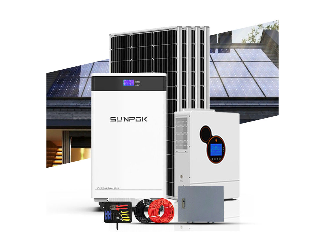 Система солнечной энергии для жилых помещений 3Kw 10Kw 15Kw 20Kw 30Kw Гибридные системы солнечных панелей Mppt Функция