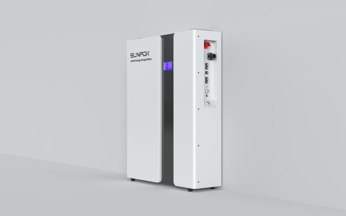 Sunpok США склад 48V литий-ионная батарея 10KWH 51.2V 200Ah Солнечная система Стенка