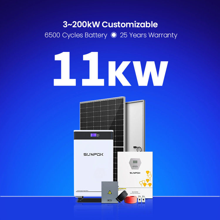 Домашнее использование Система солнечной энергии 3KW 6KW 11KW 22KW Гибридные солнечные панели за пределами сети