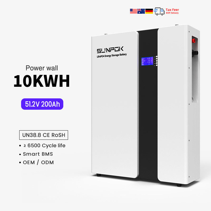 Lifepo4 аккумулятор 48V 51.2V 10KWH Стенная литийная батарея 48V 200ah Литий-ионная батарея Solaire для солнечной системы