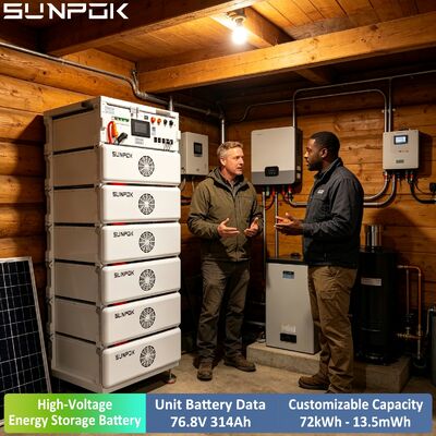 SUNPOK 76.8V 314AH 24.12кВтч Высоковольтная система накопления энергии Фотоэлектрическая гибридная коммерческая промышленная эксплуатация Сделано в Китае