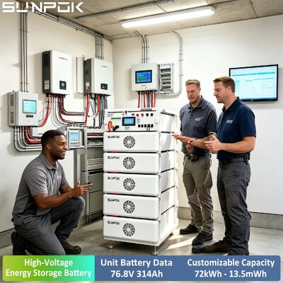 Аккумуляторная батарея SUNPOK 76.8V 314Ah на литий-ионных элементах, солнечная батарея 265 кВтч, литиевая батарея для гибридной автономной системы хранения энергии